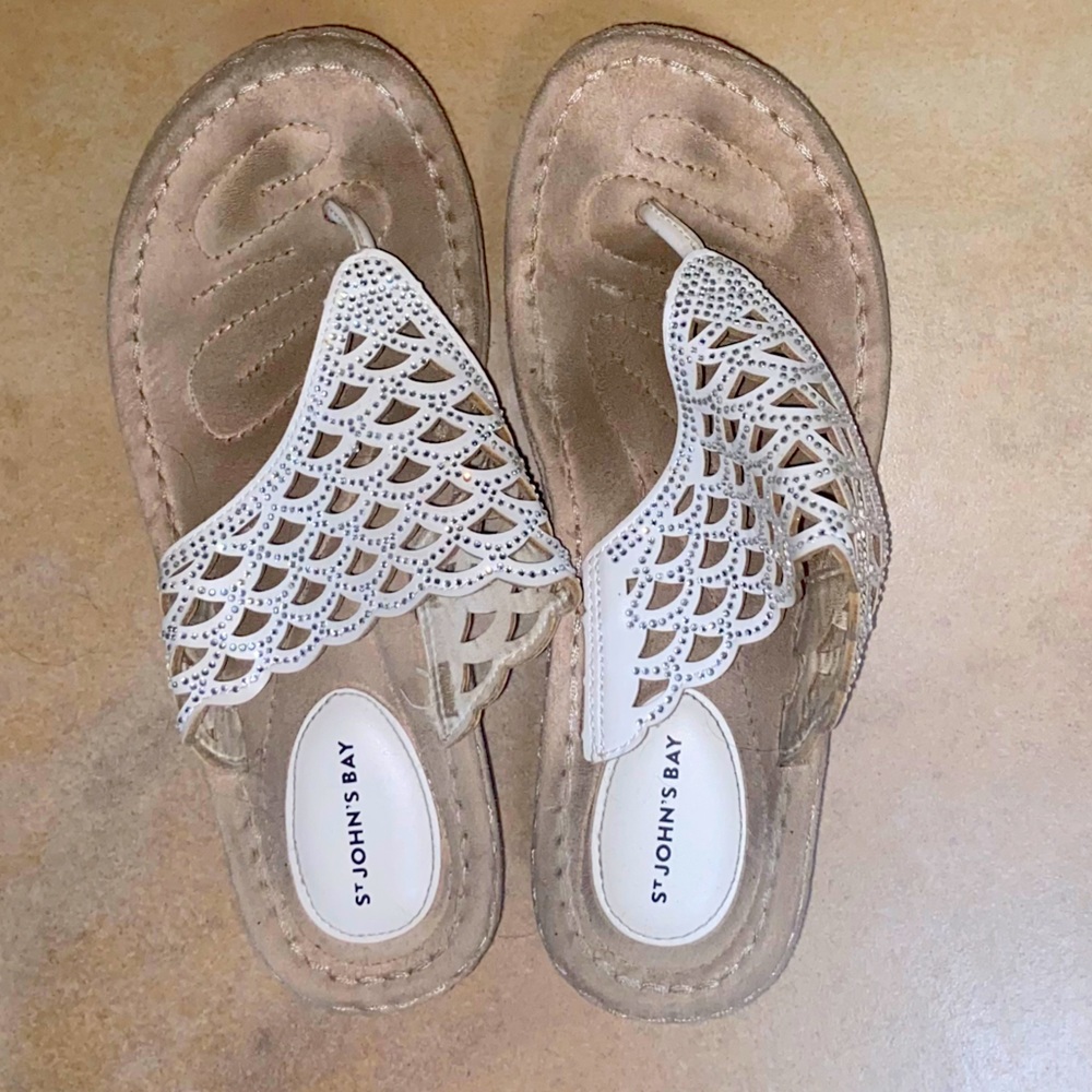 White sandals